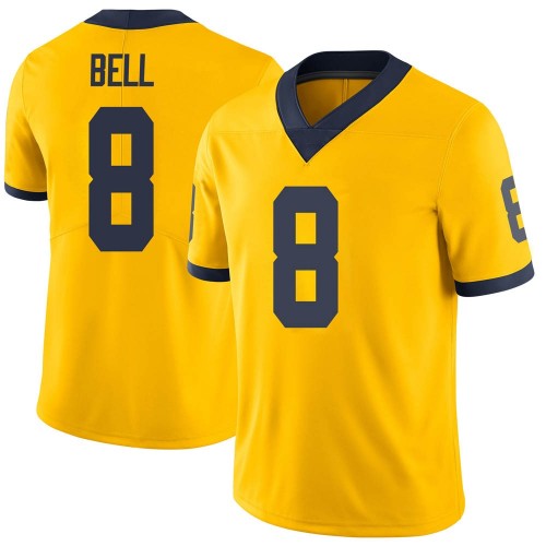 Ronnie Bell Michigan Wolverines Youth NCAA #8 Maize Limited Brand Jordan College Stitched Football Jersey JIP2054PD